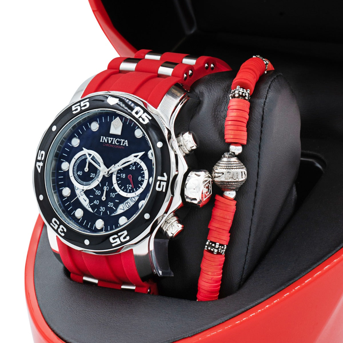 Invicta Pro Diver SCUBA Men's Watch - 48mm. Steel. Red (34009)