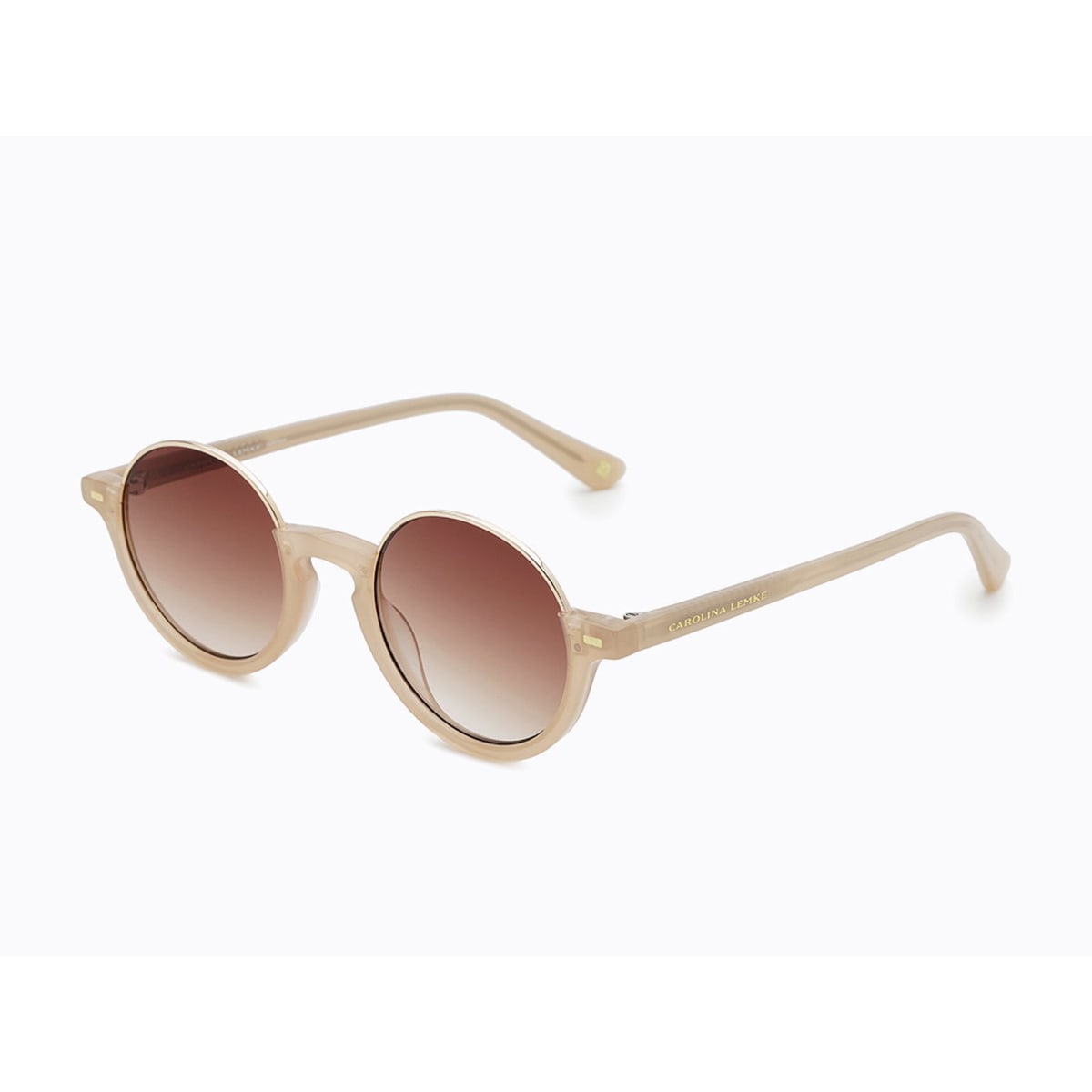 Invicta Berlin Eyewear X CL - Kirby Brown. Gold. Shiny. Milky. Light + Free Luxury Premium Case (CL9157-03)