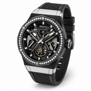 Invicta Objet D Art Diamond Automatic Men's Watch - 45mm, Black with Interchangeable Strap (70133)