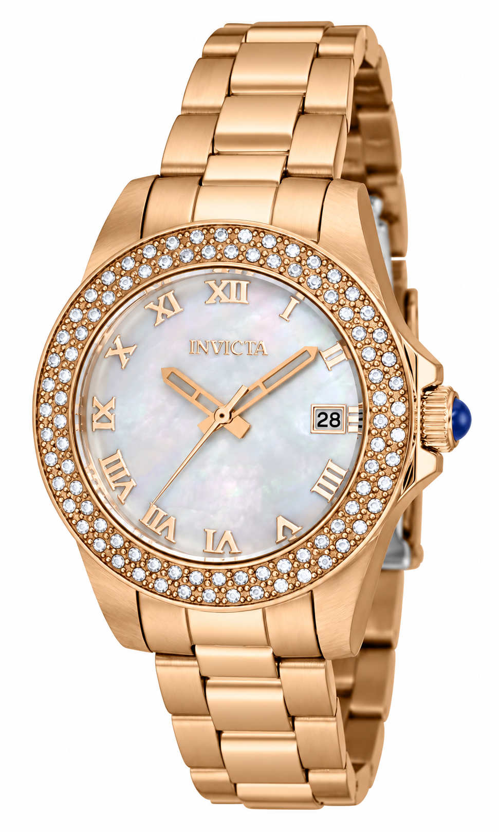 Open Box Invicta Angel Women's Watch w/ Mother of Pearl Dial - 34mm, Rose Gold (AIC-36074)