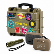 Invicta Patch Impact Watch Case w/ Speaker. and Flashlight (DC8-BNDL-GRN)
