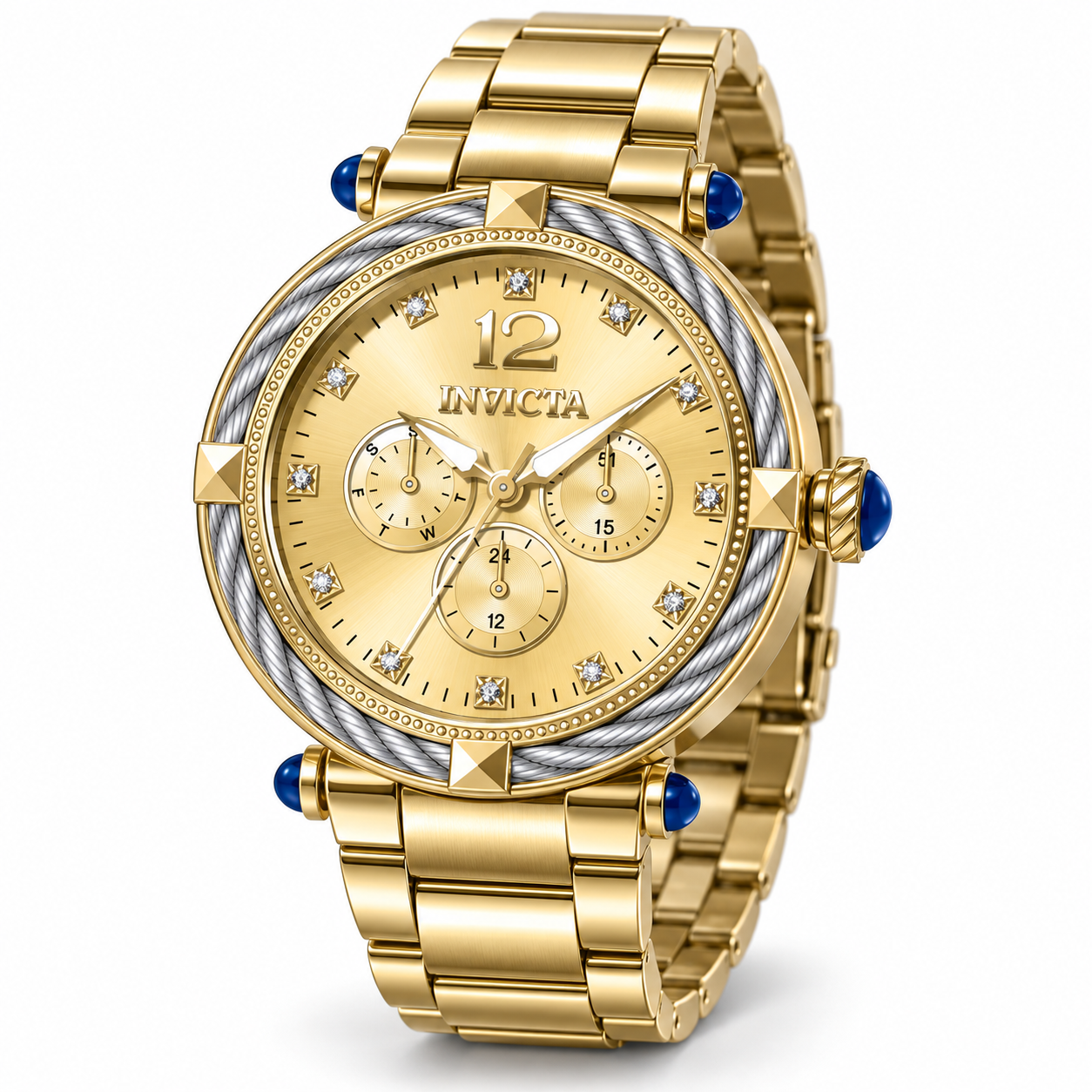 Invicta Bolt 0.05 Carat Diamond Men's Watch - 42mm, Gold (39884)