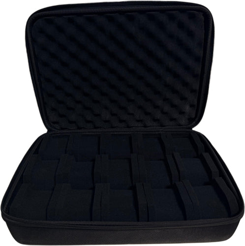Travel Case Zipper puller Black case with Yellow Invicta logo - 15 slots (IPM652)
