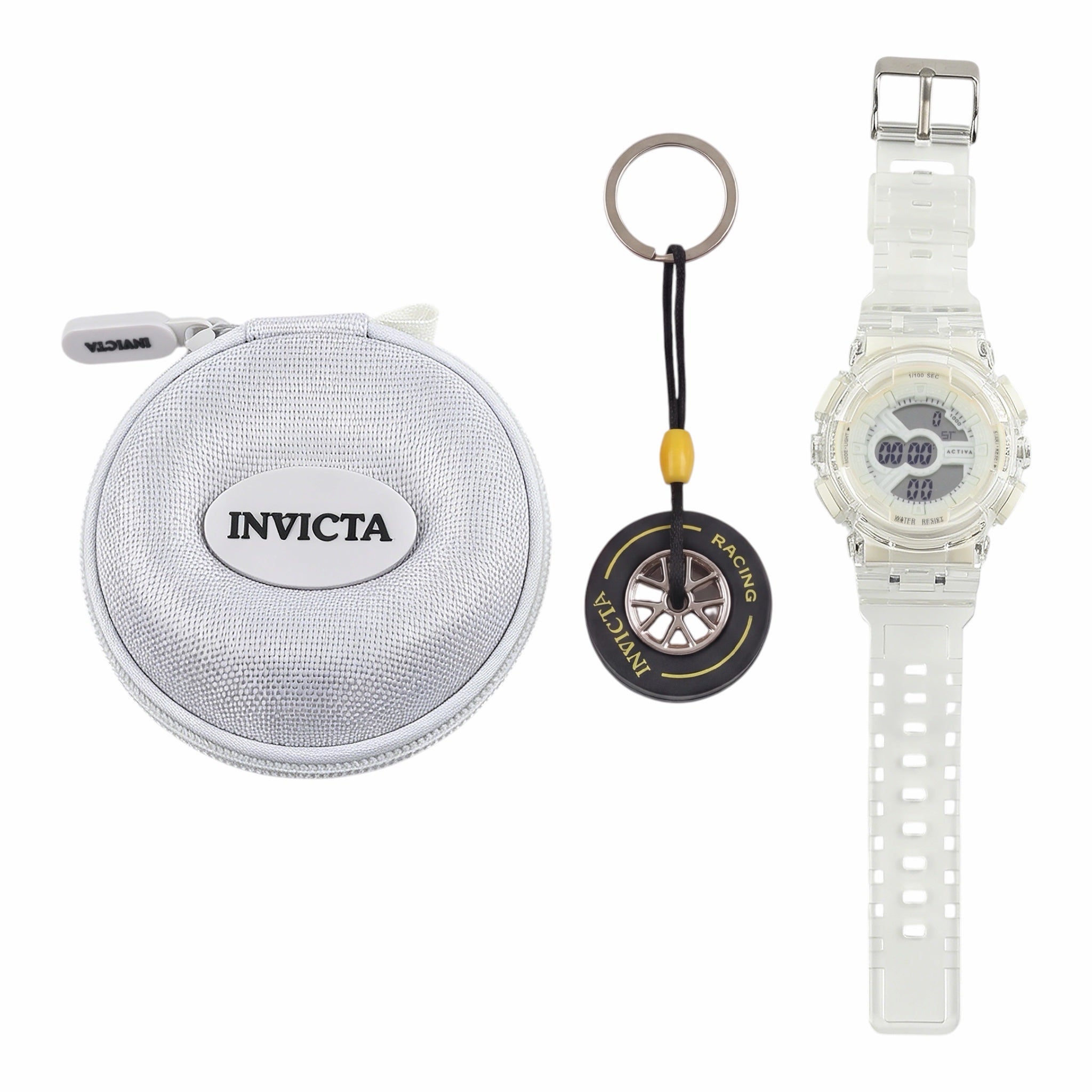 Set Activa Cyber Drift Limited Edition  X Invicta  - Digital Unisex Watch - 43mm, White (ACW-GA-L-500)