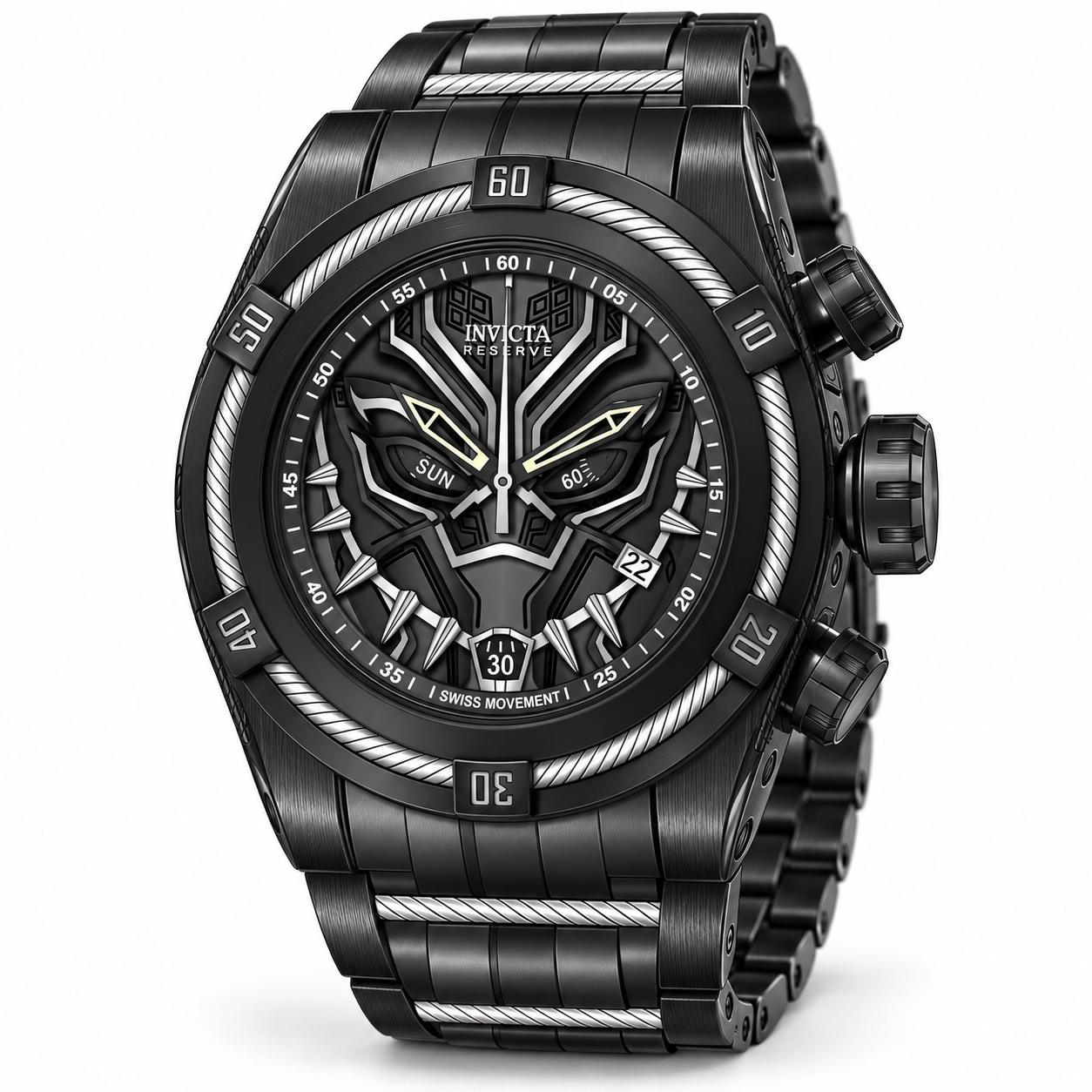 Invicta AS IS - Reserve featuring Ultra rare dials Men's Watch - 53mm, Black, Steel (50740)