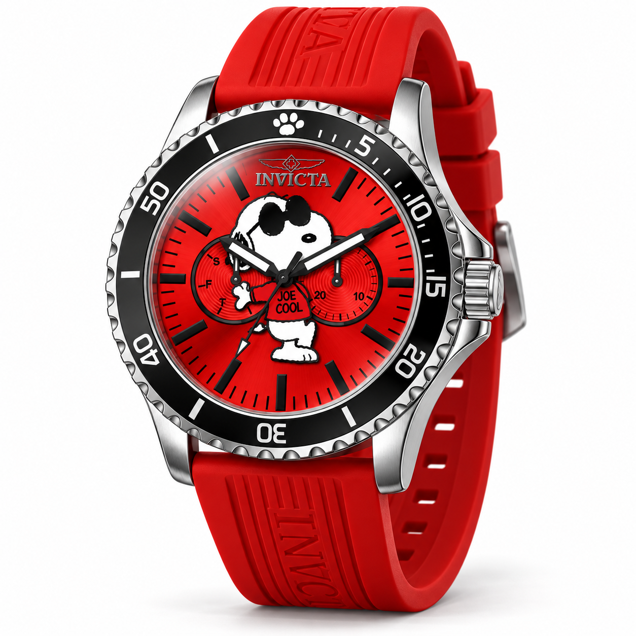 Invicta Character Collection Snoopy Men's Watch - 48mm, Red (45389)