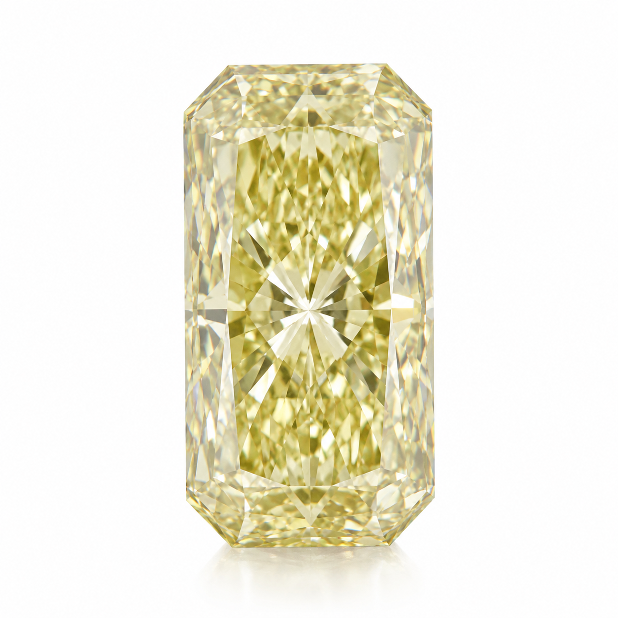 1.76 Carat Radiant Fancy Intense Yellow Lab Grown Diamond VVS1 Clarity IGI Certificate #LG797620098