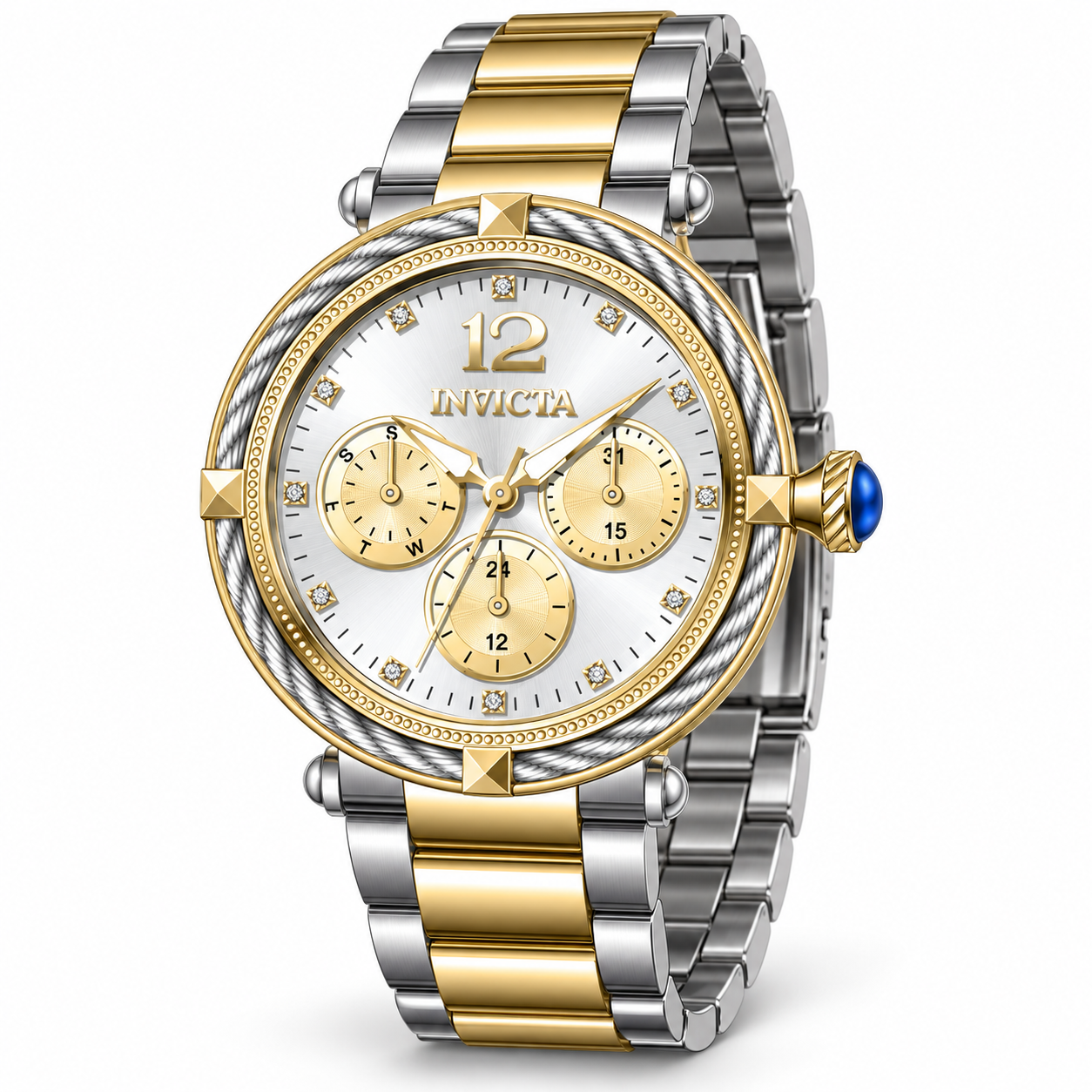 Invicta Bolt 0.05 Carat Diamond Women's Watch - 36.5mm, Gold, Steel (39882)