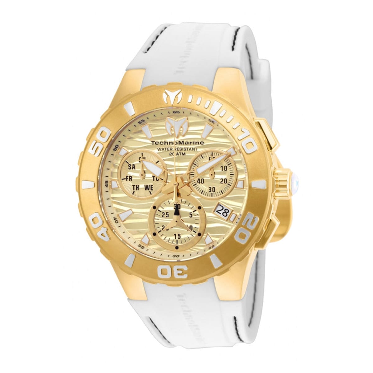 TechnoMarine Cruise Medusa Swiss Ronda Z60 Caliber Men's Watch - 44mm, White (ZG-TM-115078)