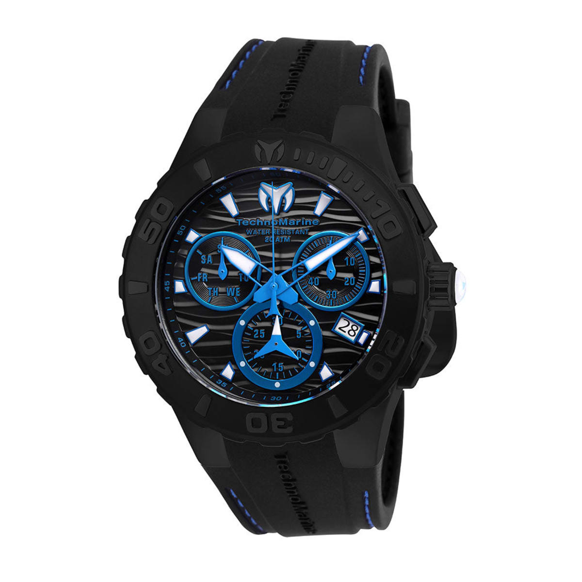 TechnoMarine Cruise Medusa Swiss Ronda Z60 Caliber Men's Watch - 44mm, Black (ZG-TM-115080)
