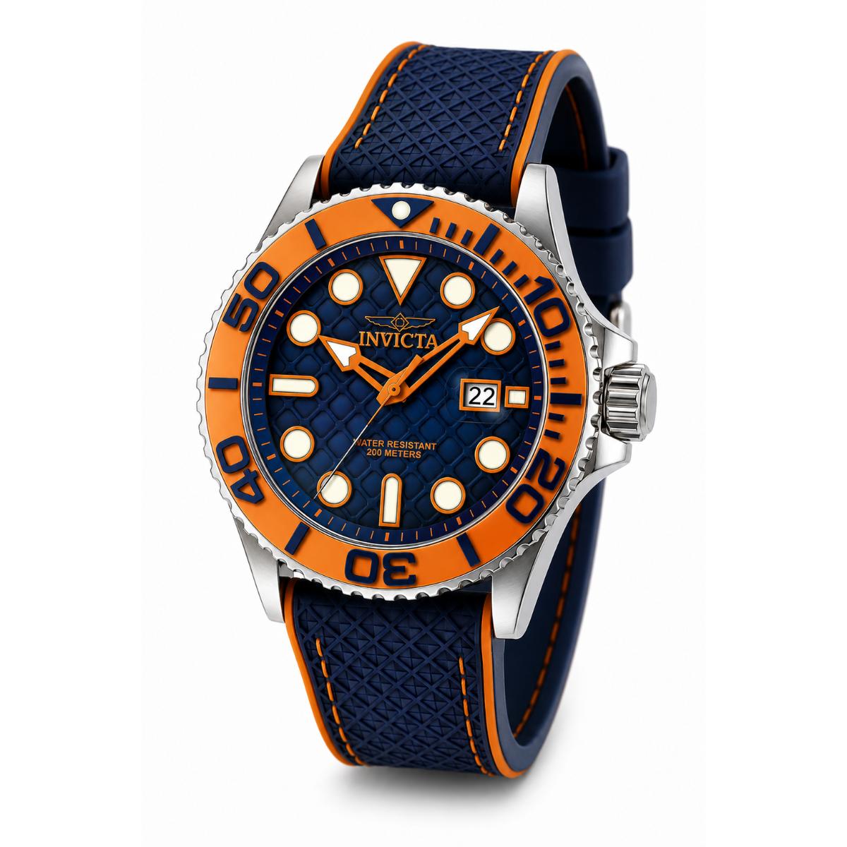 Invicta Grand Diver Aretix Men's Watch - 48mm, Orange, Blue (51085)