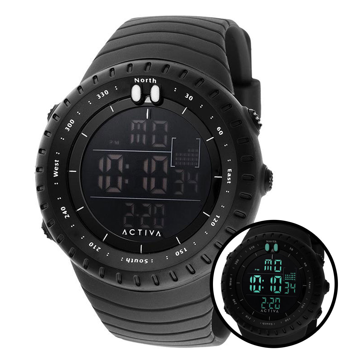 Activa Odyssey X Invicta Men's Digital Watch - 53mm. Black (ACW1237-001)