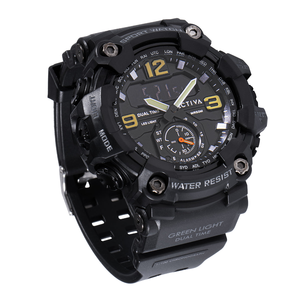 Open Box Activa X Invicta BlackOps Digital Men's Watch - 56mm. Black (AIC-ACW1637-001)