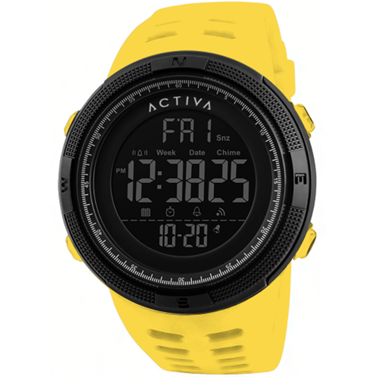 Activa X Invicta DIGITAL ESSENTIALS Digital Men's Watch - 50mm. Yellow (ACW1915-001)