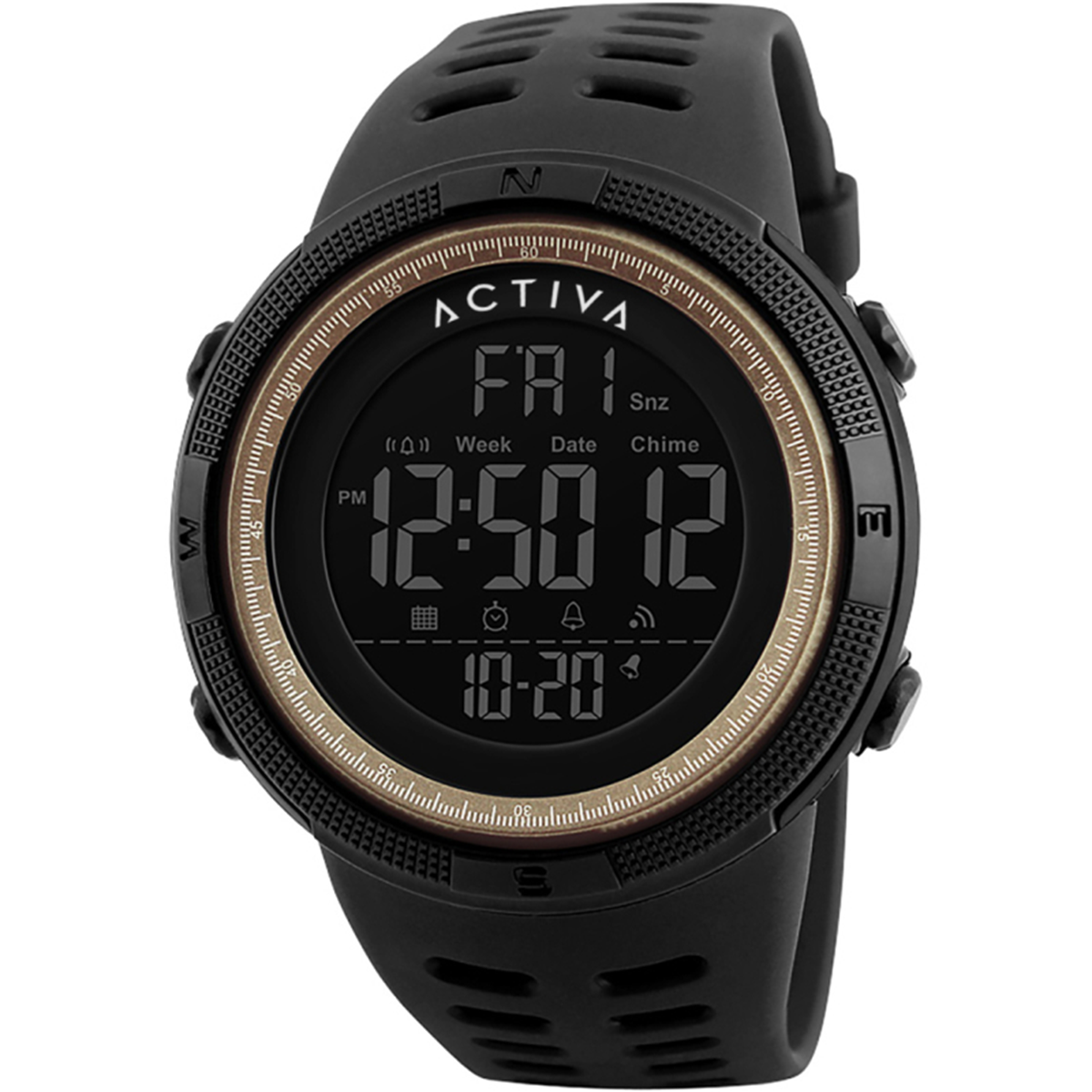 Activa X Invicta Digital  Men's Watch - 50mm. Black (ACW1915-009)