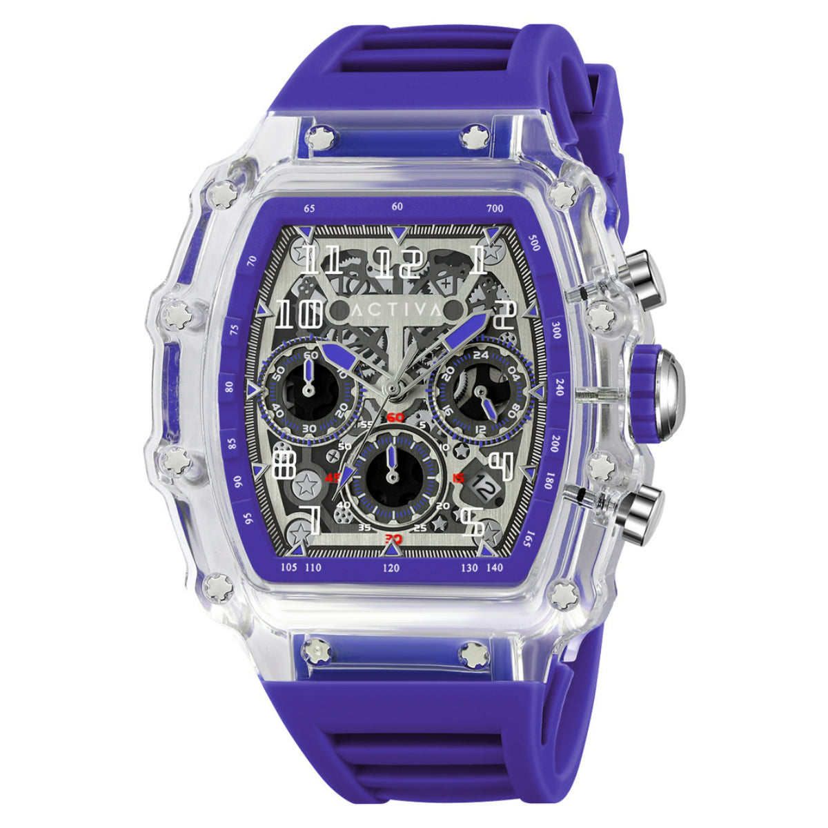 Activa X Invicta Men's Watch w/ Skeleton Dial - 44.3mm. Purple (ACW2305-010)
