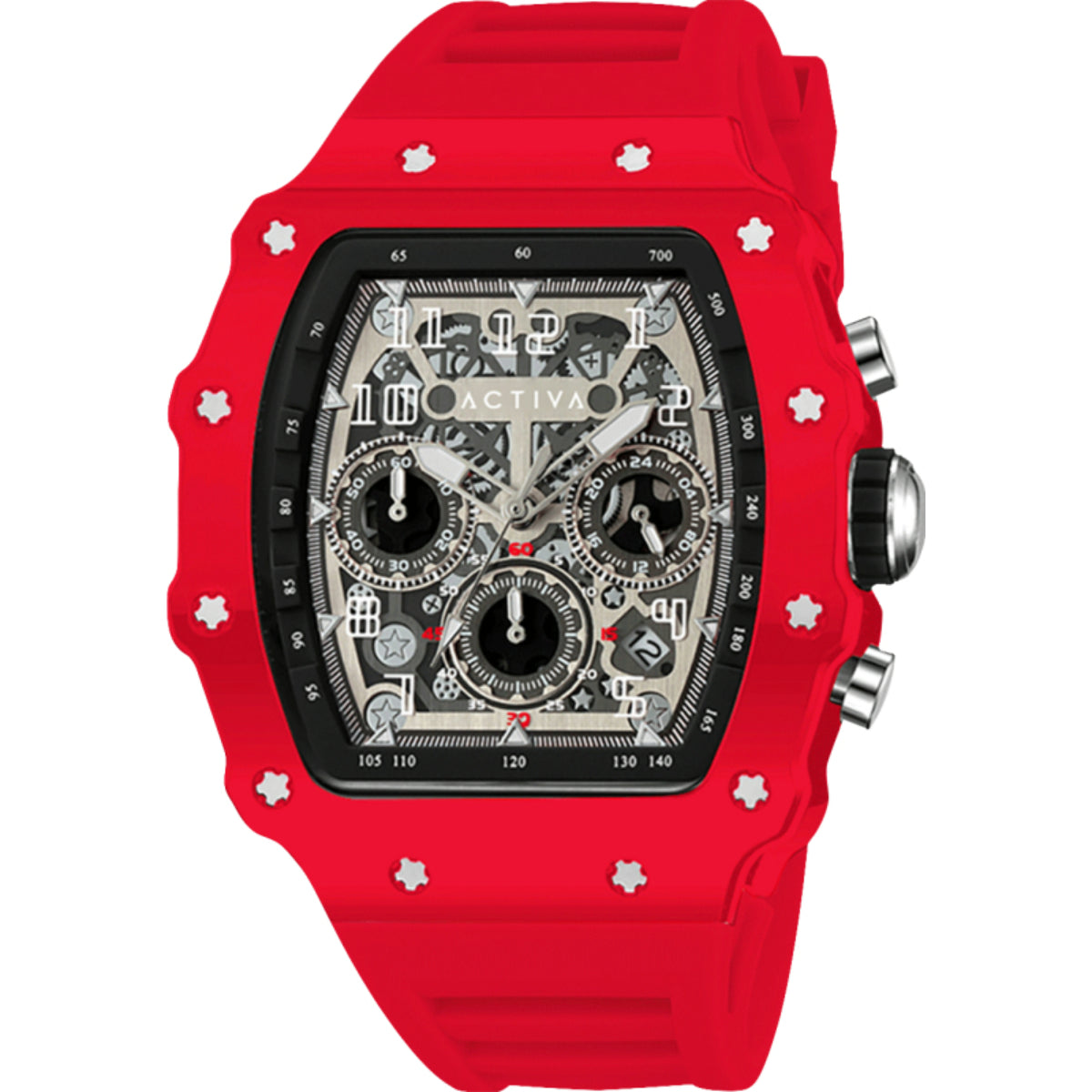 Activa Fury X Invicta Men's Watch w/ Skeleton Dial - 44.3mm, Red (ACW2305-019)