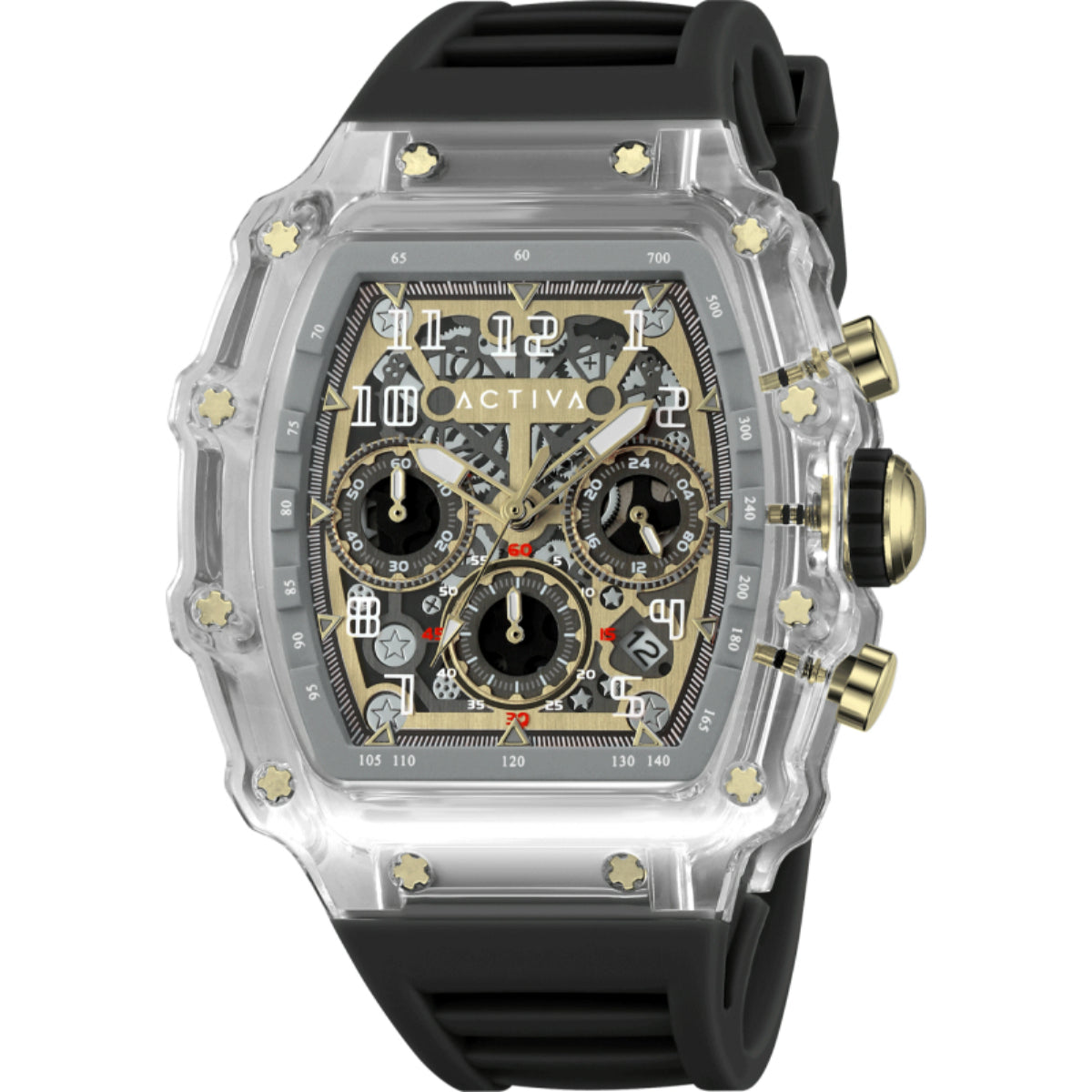 Activa Fury X Invicta Men's Watch w/ Skeleton Dial - 44.3mm, Black (ACW2305-024)