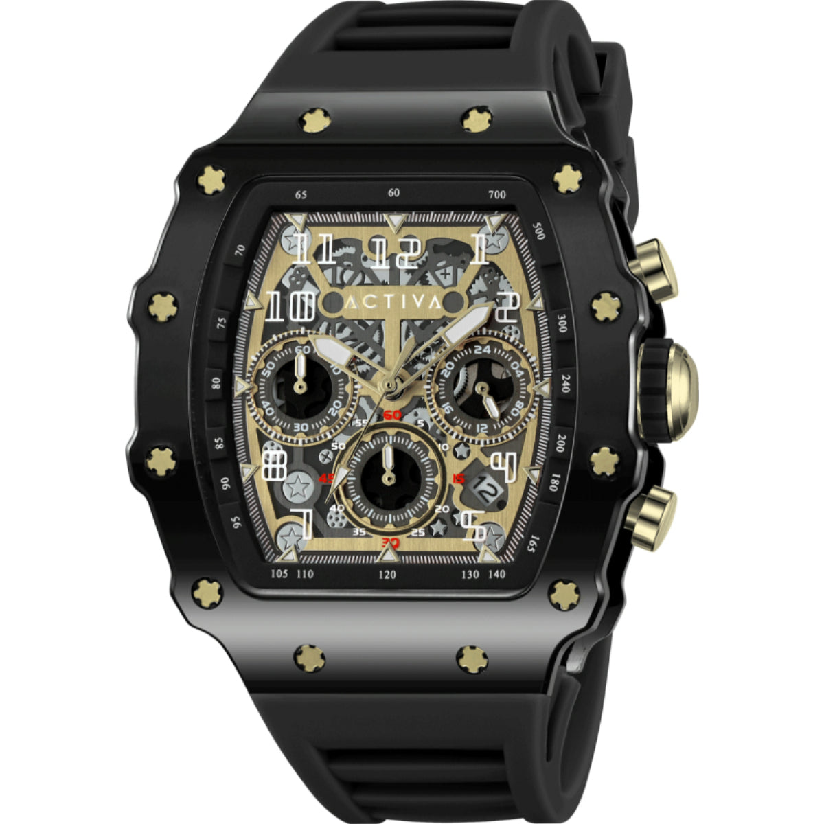 Activa Fury X Invicta Men's Watch w/ Skeleton Dial - 44.3mm, Black (ACW2305-026)