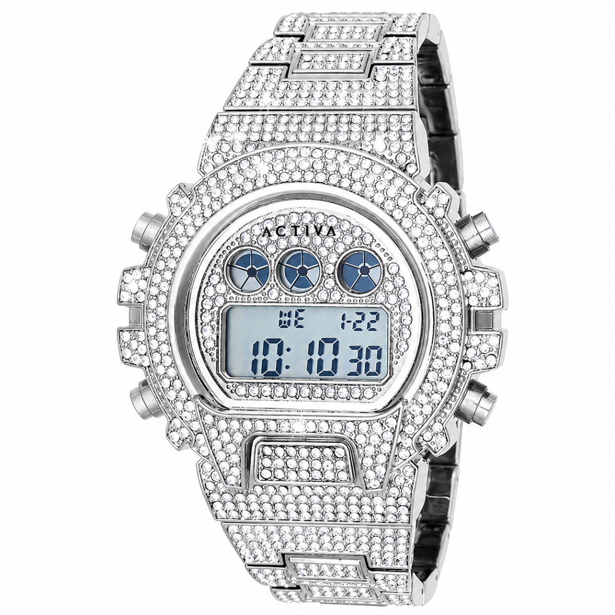 Activa Soluna X Invicta Digital Men's Watch - 51mm. Silver (ACW4019-002)