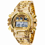 Activa X Invicta Digital Men's Watch - 51mm, Gold (ACW4019-003)