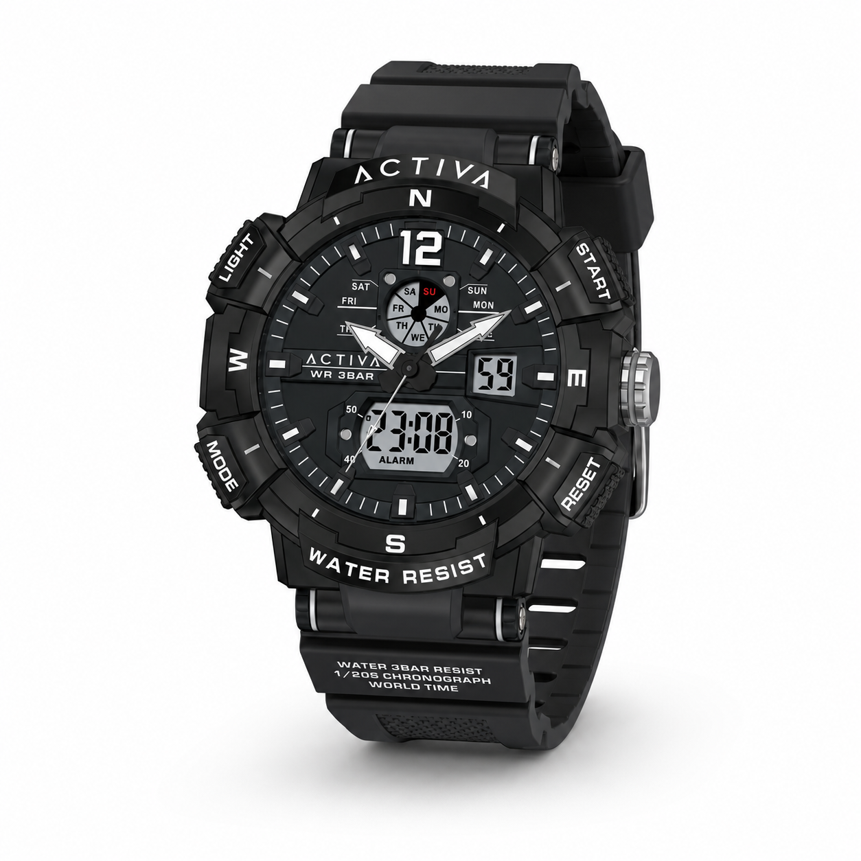 Activa X Invicta Digital Men's Watch - 53mm. Black (ACW8045-003)