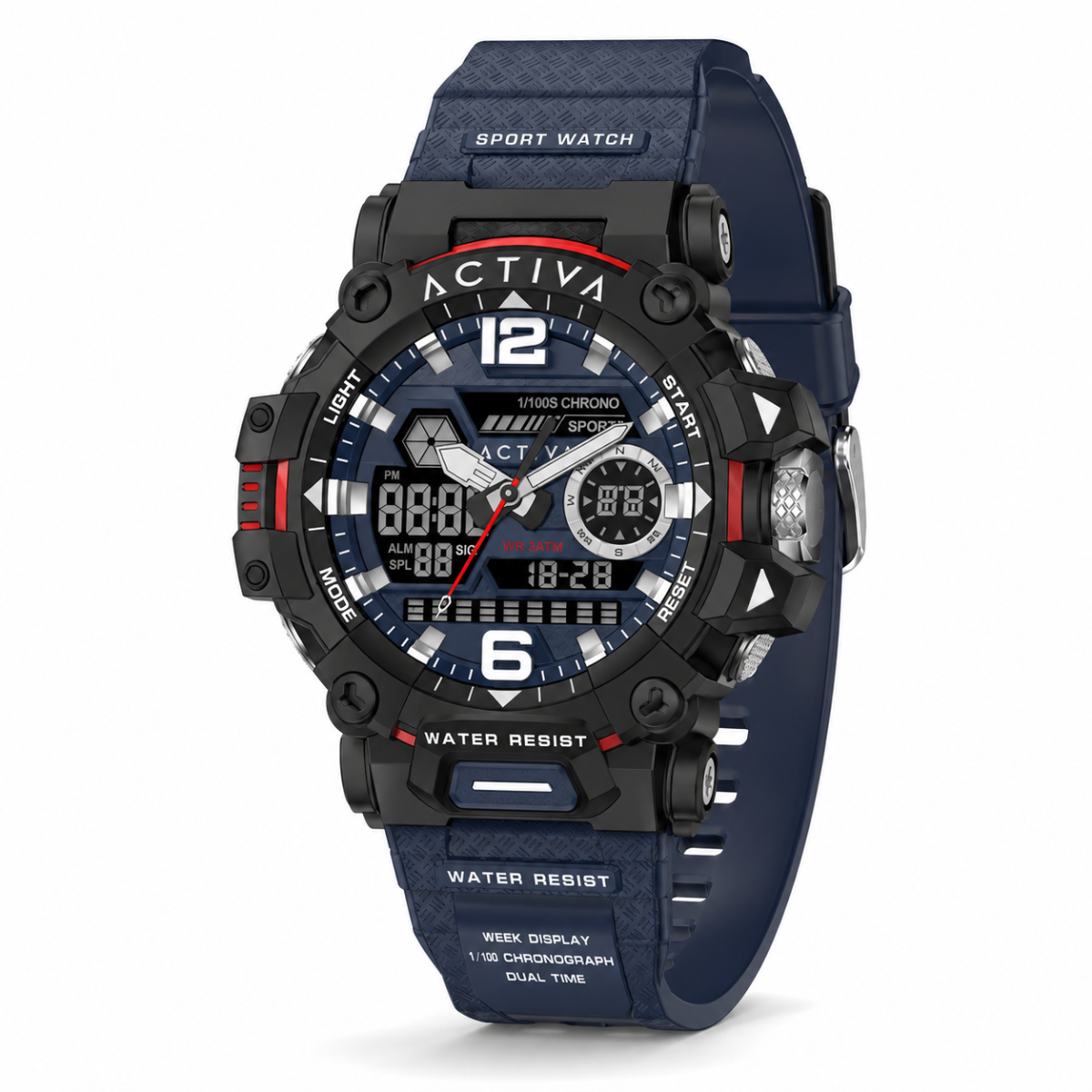Activa X Invicta Digital Men's Watch - 49mm. Blue (ACW8072-005)