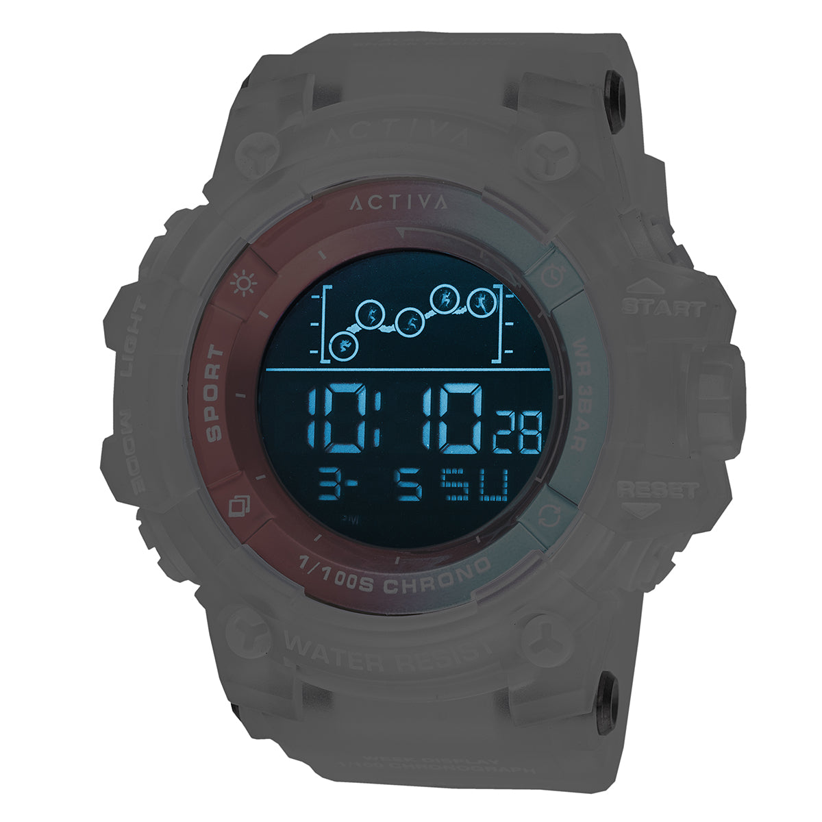 Activa Summit X Invicta Men's Digital Watch - 50mm. White (ACW8082-001)