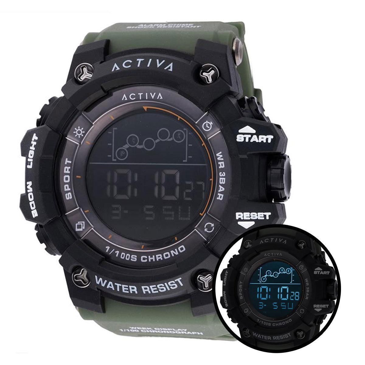 Activa Summit X Invicta Men's Digital Watch - 50mm. Black (ACW8082-006)