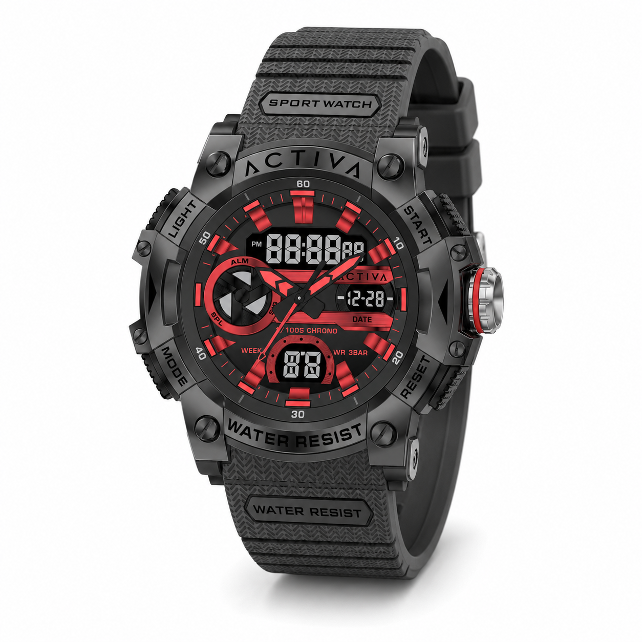 Activa X Invicta Digital Men's Watch - 50mm. Black (ACW8086-001)