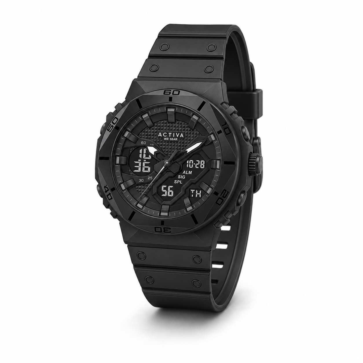 Activa Exon X Invicta Digital Men's Watch - 48mm. Black (ACW8120-001)