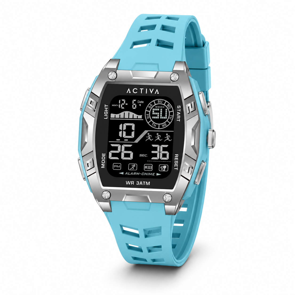 Activa Zalix X Invicta Digital Men's Watch - 46mm. Light Blue (ACW8130-002)