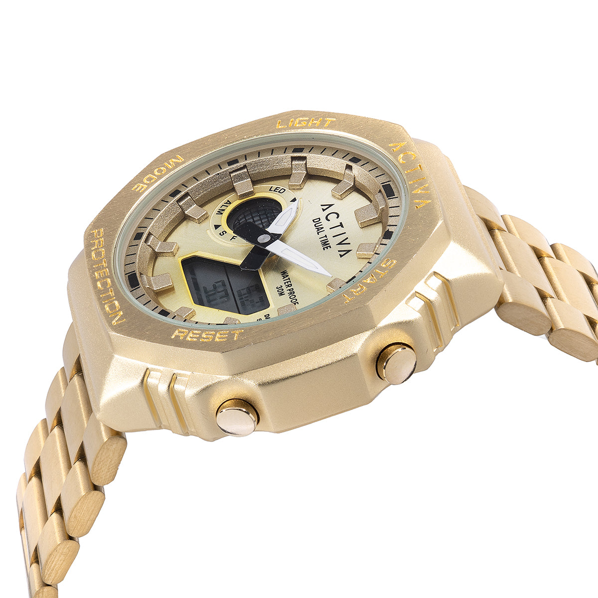 Activa Signal X Invicta Digital Unisex Watch - 45.5mm. Gold (ACWM423-006)