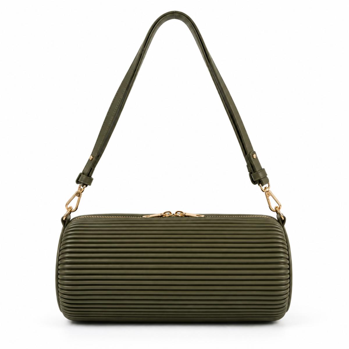 Technomarine Pleated Horizon Hobo Bag - Dark Olive (TM-WBAG-018)