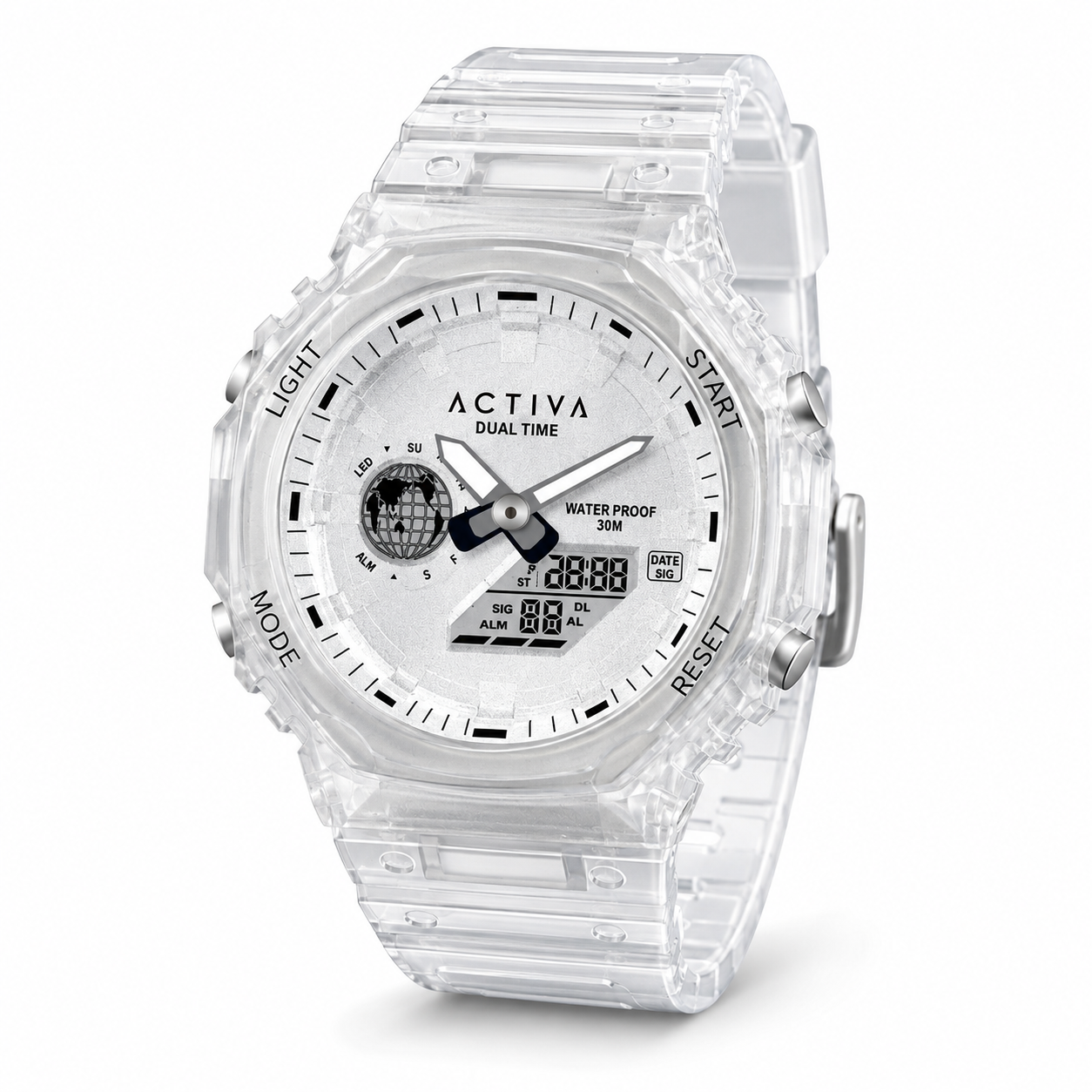 Activa Recon X Invicta Digital Unisex Watch - 45.5mm. Transparent. White (ACW423-016)