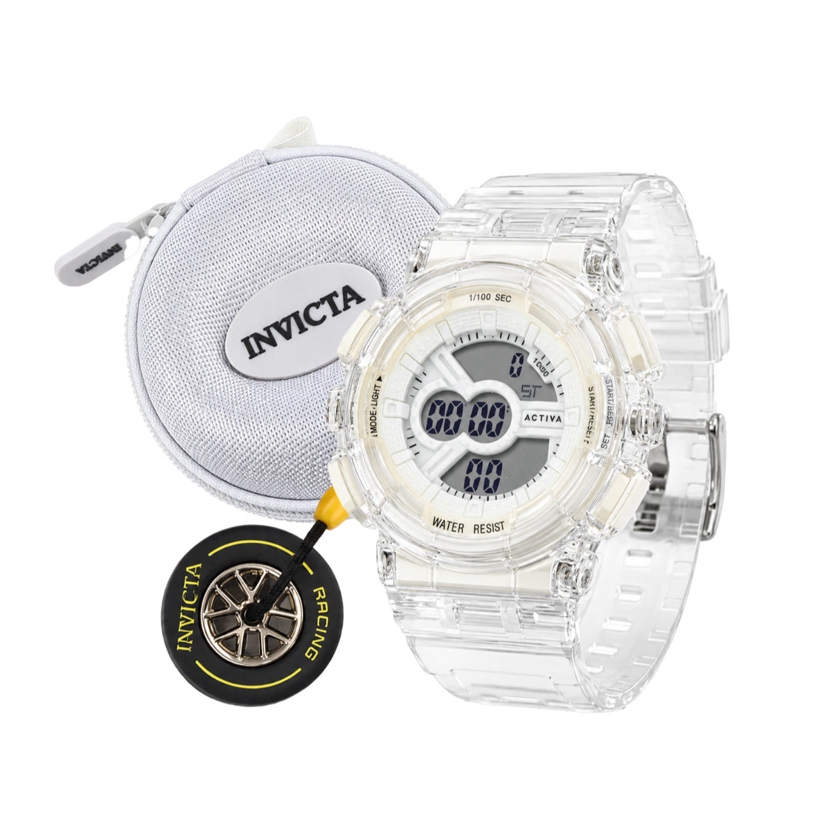 Set Activa Cyber Drift Limited Edition  X Invicta  - Digital Unisex Watch - 43mm, White (ACW-GA-L-500)