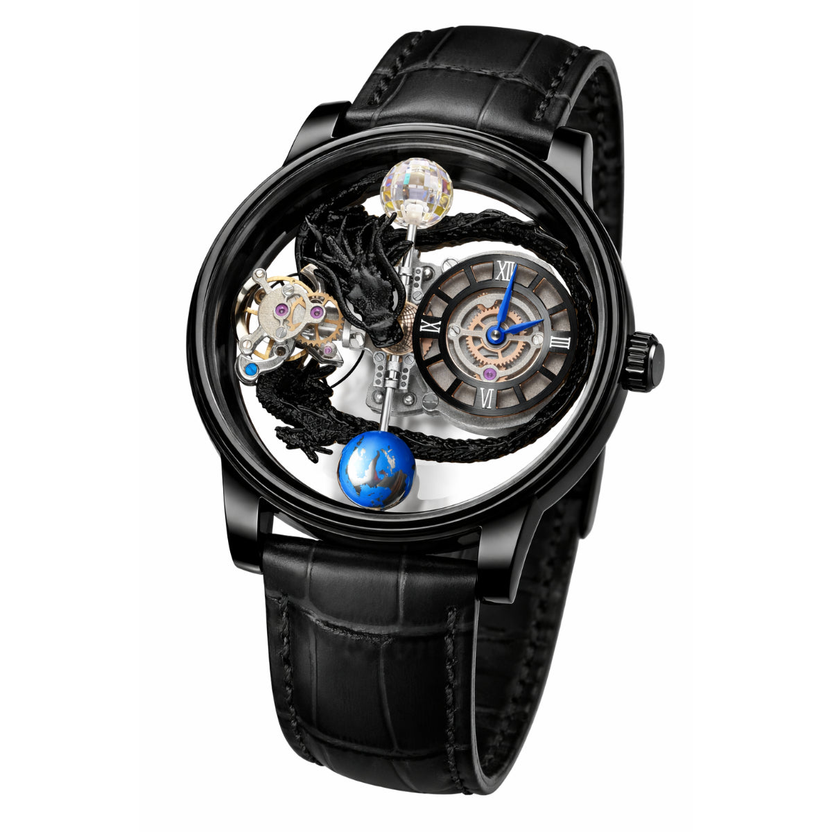 Montres Prestige X Invicta Swiss Ronda 762 Caliber Men's Watch w/ Skeleton Dial - 46mm. Black (MPW-0275)