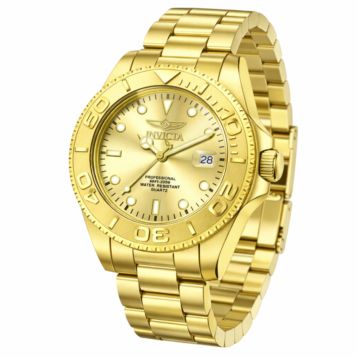 Open Box Invicta Pro Diver Men's Watch - 38mm, Gold (AIC-69522)