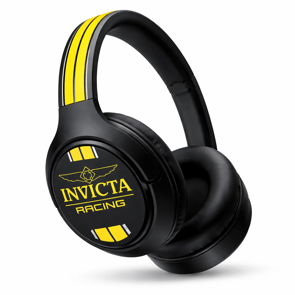 Invicta Racing Power Headphones - Black. Yellow (IG0373)