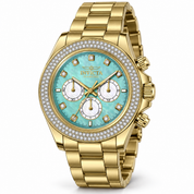 Invicta Elite Diamond Men's Watch w/ Mother of Pearl Dial - 44mm, Gold with Interchangeable Strap (51121)