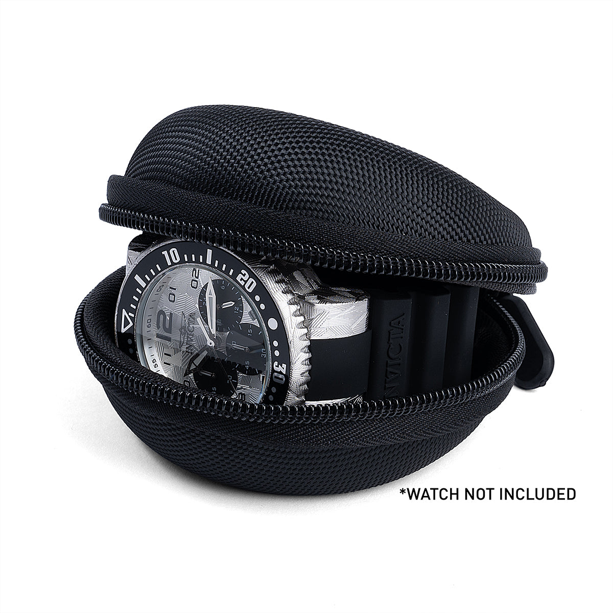 Invicta Single Watch Travel Case w/ Zipper. Black (IPM247-BLK)