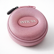Invicta Single Watch Travel Case w/ Zipper. Pink (IPM247-PNK)