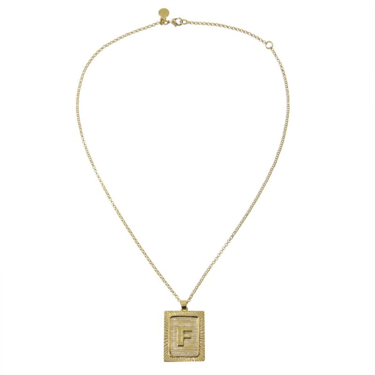 Invicta Angel Women's Initial F Necklace, Gold, 16" (MM-00604)
