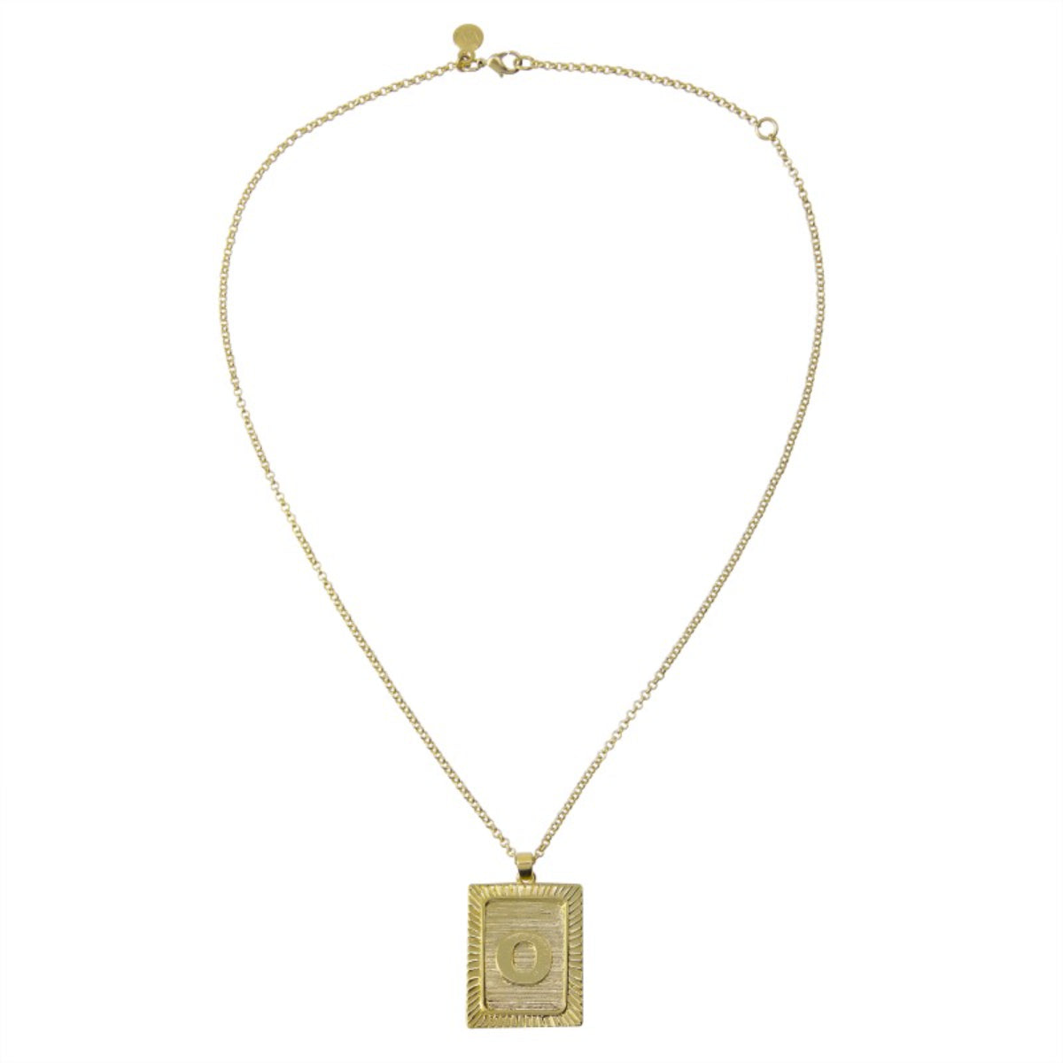 Invicta Angel Women's Initial O Necklace, Gold, 16" (MM-00613)
