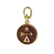 Invicta Angel Women's Lucky Amulets Pendant, Gold, Red, 1.5" (MM-00660)