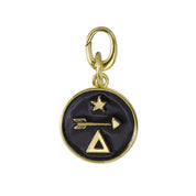 Invicta Angel Women's Lucky Amulets Pendant, Gold, Black, 1.5" (MM-00662)