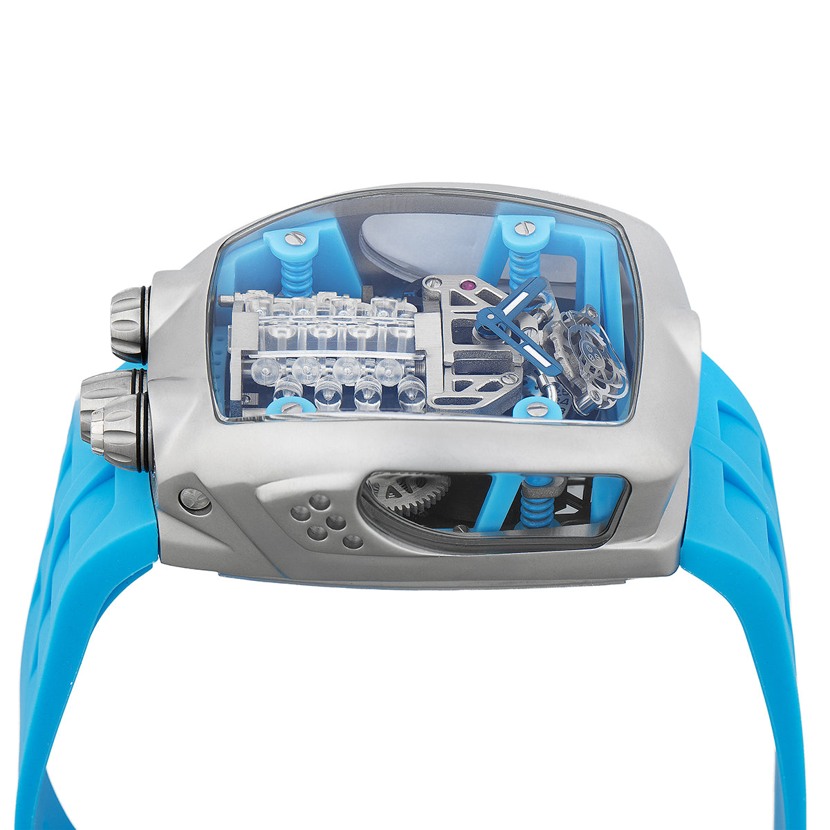 Montres Prestige Engine X Invicta Automatic Men's Watch w/ Skeleton Dial - 44mm. Blue (MPW-0154)