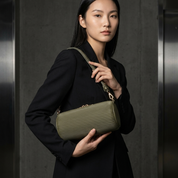 Technomarine Pleated Horizon Hobo Bag - Dark Olive (TM-WBAG-018)