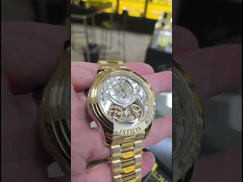 Invicta Specialty Twin Axis Men's Watch w/ Skelenton Dial - 46mm. Gold (48900)