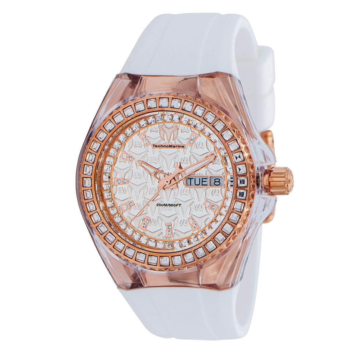 TechnoMarine Cruise Monogram Swiss Ronda 517 Caliber Unisex Watch - 40mm, White (ZG-TM-121173)
